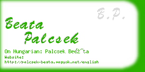 beata palcsek business card